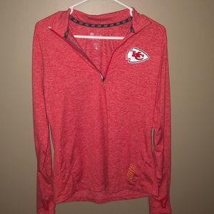 Nike KC Chiefs Half-Zip Pullover Jacket Red